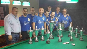 Biliardo la squadra KIWI vincitrice della coppa campioni Umbria 2015 sezione boccette