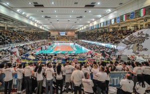 durante «Diatec Trentino - Sir Safety Conad Perugia» Gara 1 Semifinale PlayOff Scudetto UnipolSai, Campionato italiano di Pallavolo Maschile Serie A1 SuperLega presso Pala Trento IT, 19 marzo 2017. Foto: Michele Benda [riferimento file: 2017-03-19/700_7365]