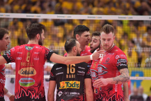 durante «Diatec Trentino - Sir Safety Conad Perugia» Gara 1 Semifinale PlayOff Scudetto UnipolSai, Campionato italiano di Pallavolo Maschile Serie A1 SuperLega presso Pala Trento IT, 19 marzo 2017. Foto: Michele Benda [riferimento file: 2017-03-19/750_3709]